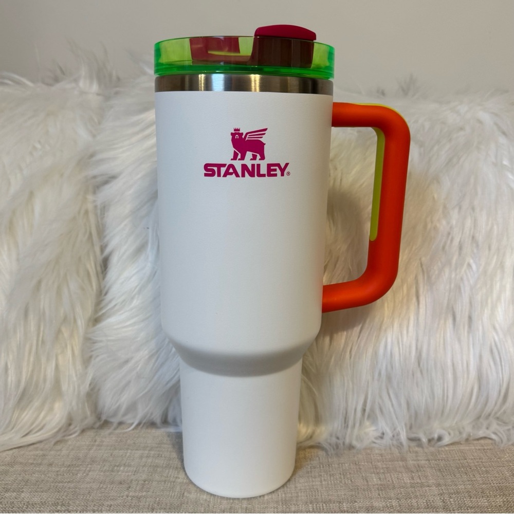 Stanley 40 oz Stainless Steel H2.0 FlowState Quencher Tumbler - NEON WHITE